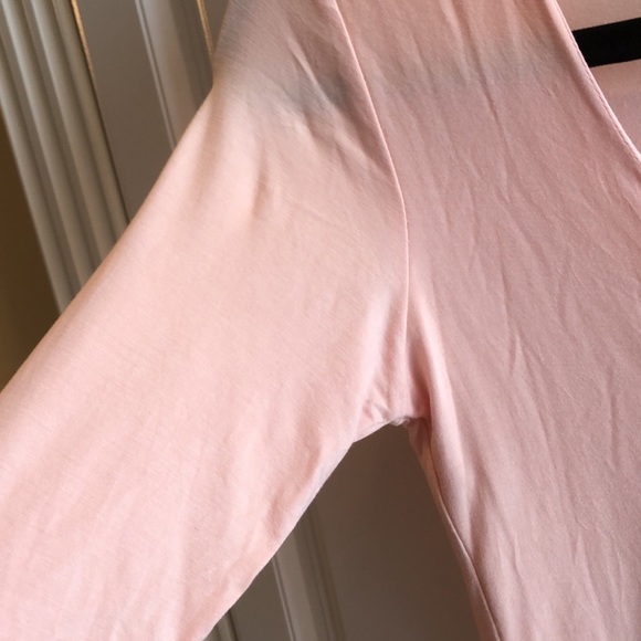 🌸 Intrigue Couture Ultra soft Stretch short sleeve high hip Baby Pink Bodysuit - Picture 2 of 5